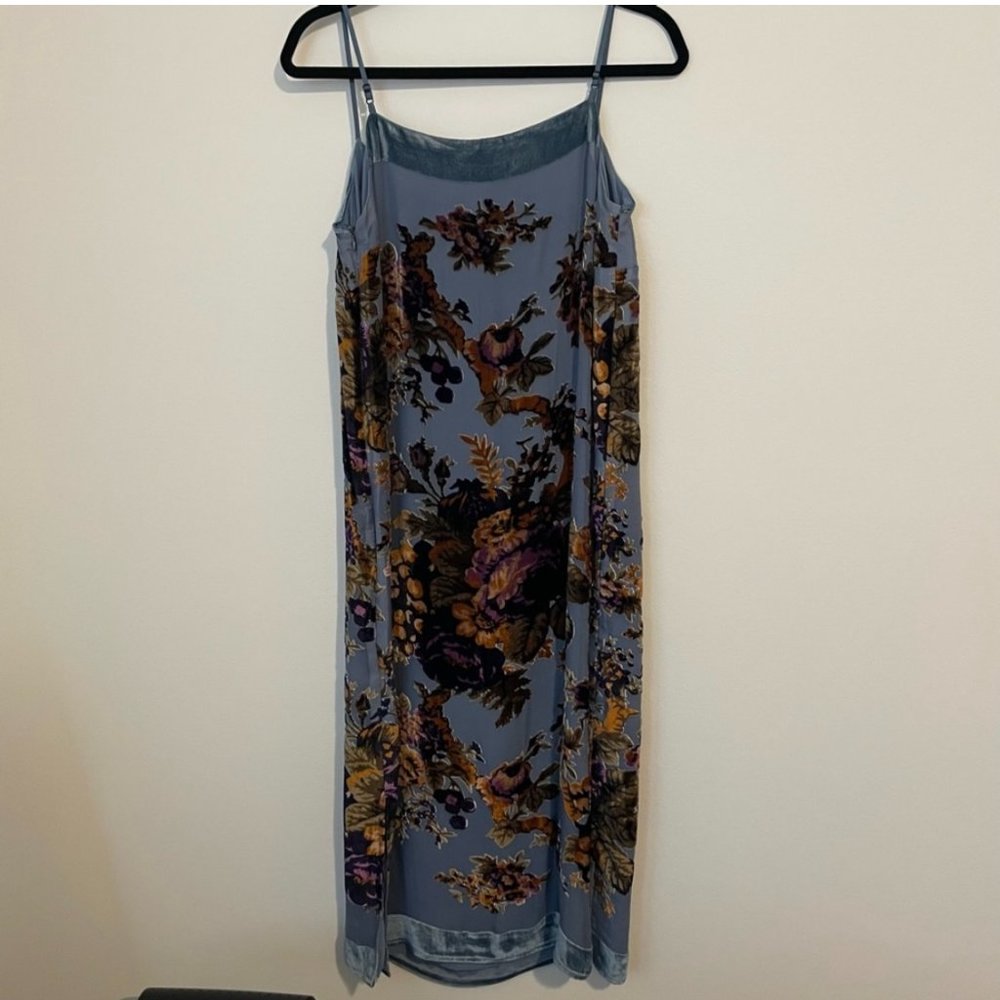 Anthropologie BHLDN Carlson Velvet Burnout Vintage Style Slip Dress Small - Picture 4 of 9